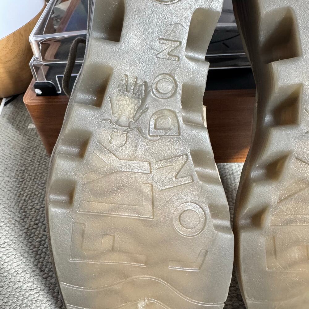 FLY  London Beige/Tan Suede Lace-Up Low Wedge Heels: Size 9 / 40 - Picture 7 of 9